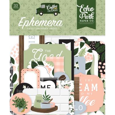 Echo Park Coffee & Friends Die Cuts - Ephemera